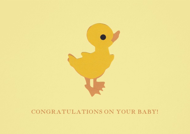 Note card with cute little duckling.
