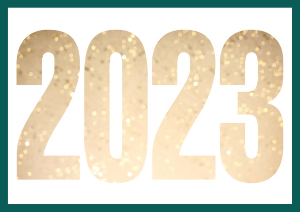 2023 cut out - Green - 2023 cards Online Invitation card with cut out 2023 for own photo Green.