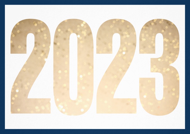 2023 cut out - Navy - 2023 cards Invitation card with cut out 2023 for own photo Navy.