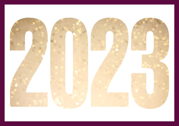 2023 cut out - Purple - 2023 cards Online Invitation card with cut out 2023 for own photo Purple.