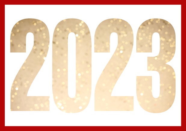 2023 cut out - Red - 2023 cards Online Invitation card with cut out 2023 for own photo Red.
