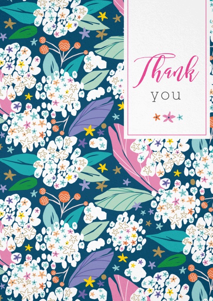 Thank you card with lovely flowers