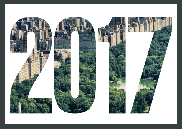 Online Invitation card with cut out 2017 White.