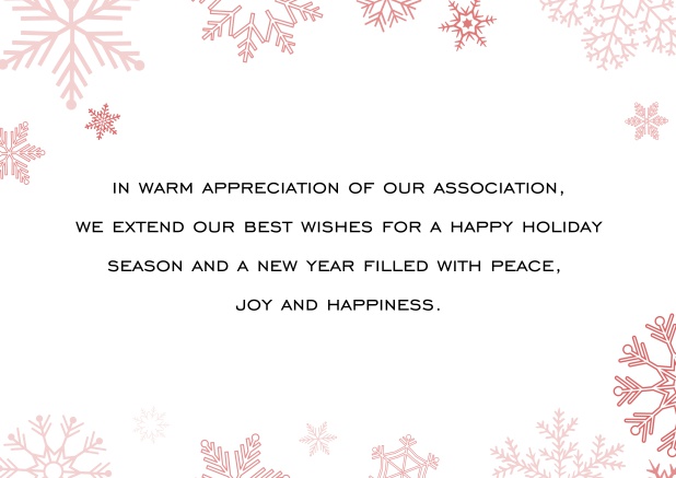 large snow flakes christmas cards corporate