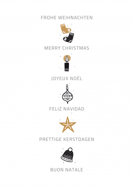 Online Weihnachtskarte mit 5 Elementen