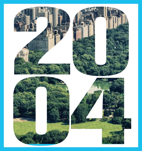Gründungsjahr 2004 - Blau - 20. Geburtstag Online Einladungskarte mit ausgeschnittener 2024 für eigenes Image Blau.