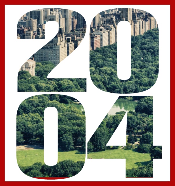 Gründungsjahr 2004 - Rot - 20. Geburtstag Online Einladungskarte mit ausgeschnittener 2024 für eigenes Image Rot.