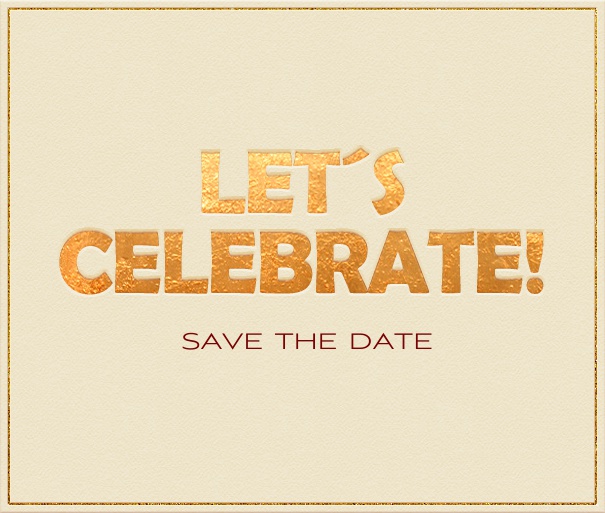 Beige Neujahrs Feste Design mit 2 save the date Karten in Querformat.