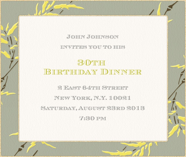 Bed in the Cornfield - Free designs Square White modern themed birthday invitation card with fall motif.
