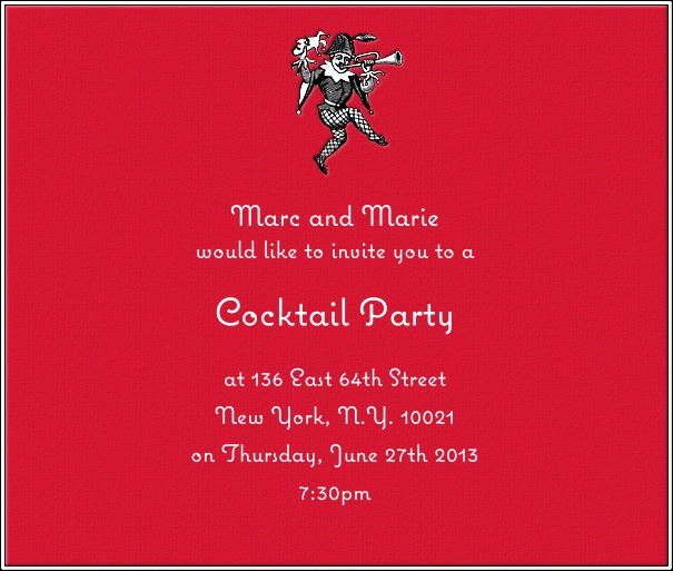 Square Red Mardi Gras Invitation Template editable with Figure.