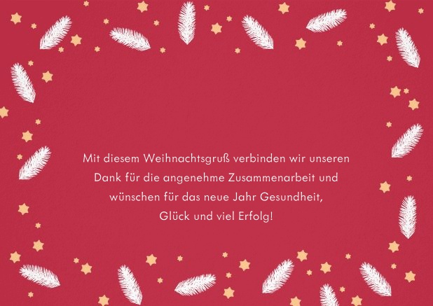 Firmenweihnachtskarte in Rot mit Logofunktion