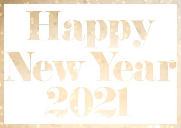 HAPPY GOLDEN 2021 - Grey - New Year´s Greetings New Year Greeting card with cut out text Happy New Year 2021 for your own photo Grey.