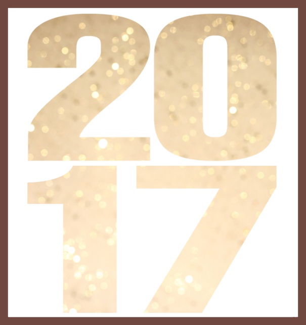 Large Online Invitation card with cut out 2017 Gold.