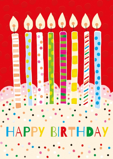 Online Birthday Card with cake and candles
