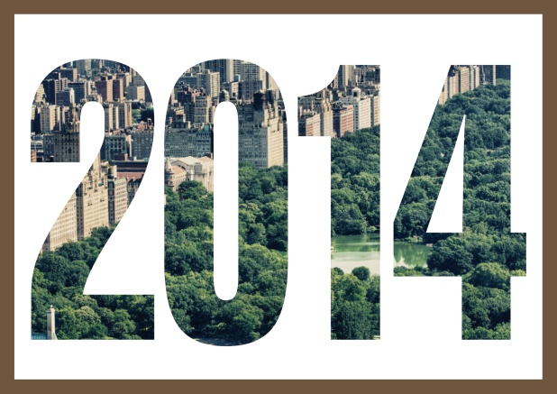 GRÜNDUNGSJAHR 2014 QUER - Gold - 10. Jubiläum Online Einladungskarte mit ausgeschnittener 2014 für eigenes Image oder Foto Gold.