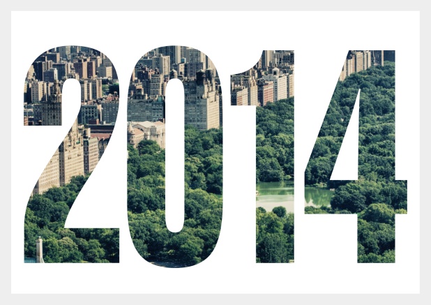 GRÜNDUNGSJAHR 2014 QUER - Grau - 10. Jubiläum Online Einladungskarte mit ausgeschnittener 2014 für eigenes Image oder Foto Grau.