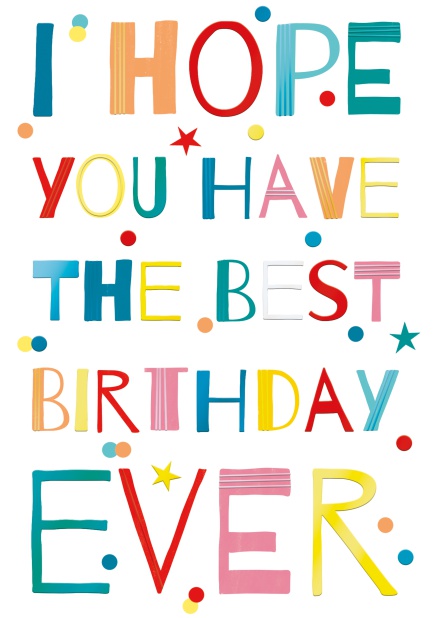 Best Birthday Ever - Birthday Greetings corporate Online White Birthday Card with Best Birthday Ever