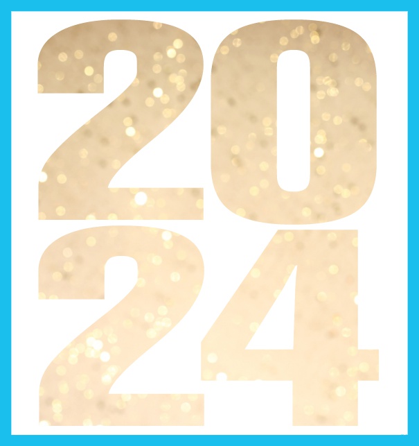 2024 cut out large - Blue - most popular Online Invitation card with cut out 2024 for own image Blue.