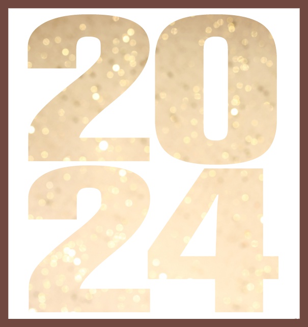 2024 cut out large - Gold - most popular Online Invitation card with cut out 2024 for own image Gold.