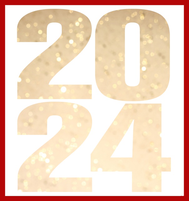2024 cut out large - Red - most popular Online Invitation card with cut out 2024 for own image Red.