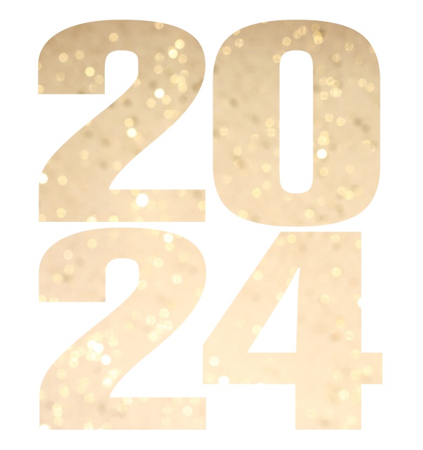 2024 cut out large - White - most popular Online Invitation card with cut out 2024 for own image White.
