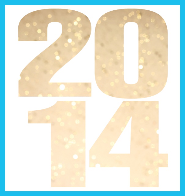 2014 cut out large - Blue - 10th Anniversary Online Invitation card with cut out 2014 for own image Blue.