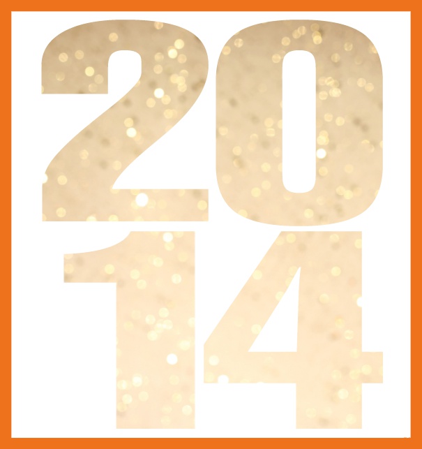 2014 cut out large - Orange - 10th Anniversary Online Invitation card with cut out 2014 for own image Orange.