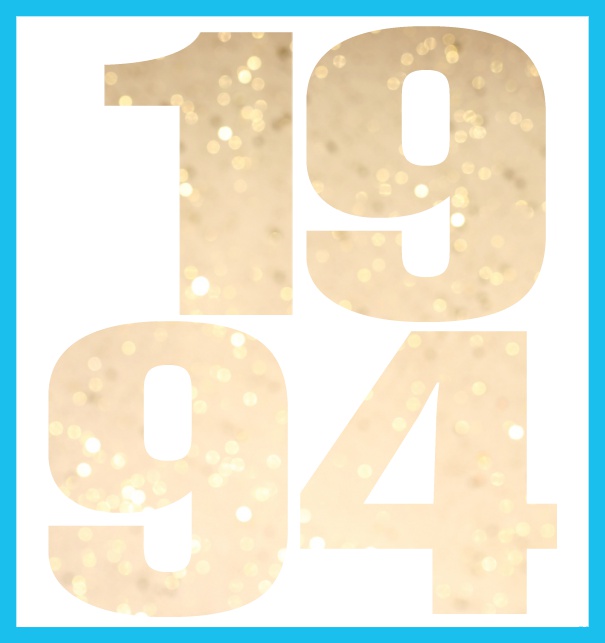1994 cut out large - Blue - 1994 cards Online Invitation card with cut out 1994 for own image Blue.