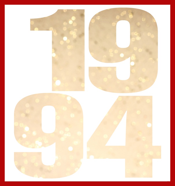 1994 cut out large - Red - 1994 cards Online Invitation card with cut out 1994 for own image Red.