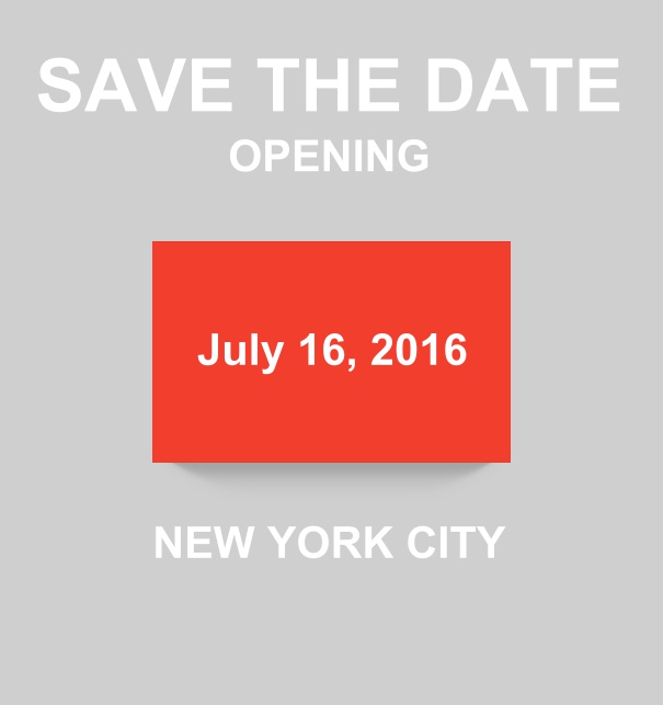 Downtown - Red - Wedding Save the Dates Save the Date online card with modern look with colorful box. Red.