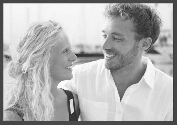 Customer card Classic paper save the date photo card with elegant frame Black.