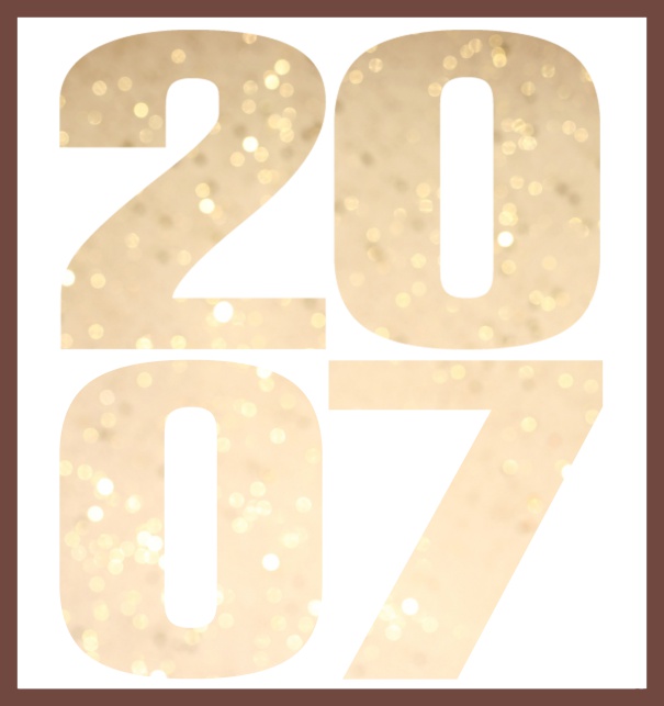 Large Online Invitation card with cut out 2007 Gold.