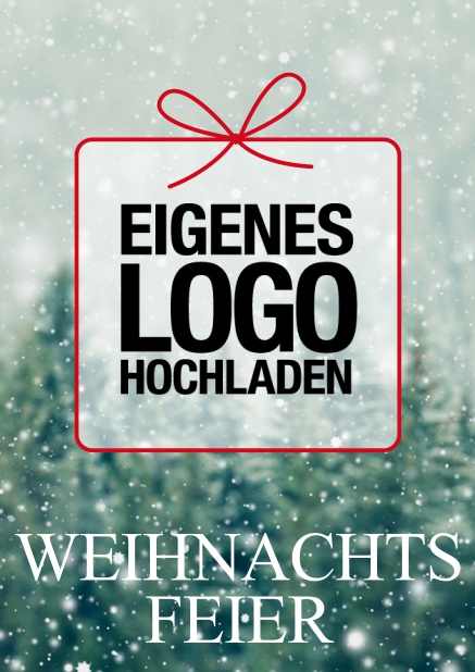 Online Einladungskarte zur Weihnachtsfeier mit Weihnachtsgeschenk