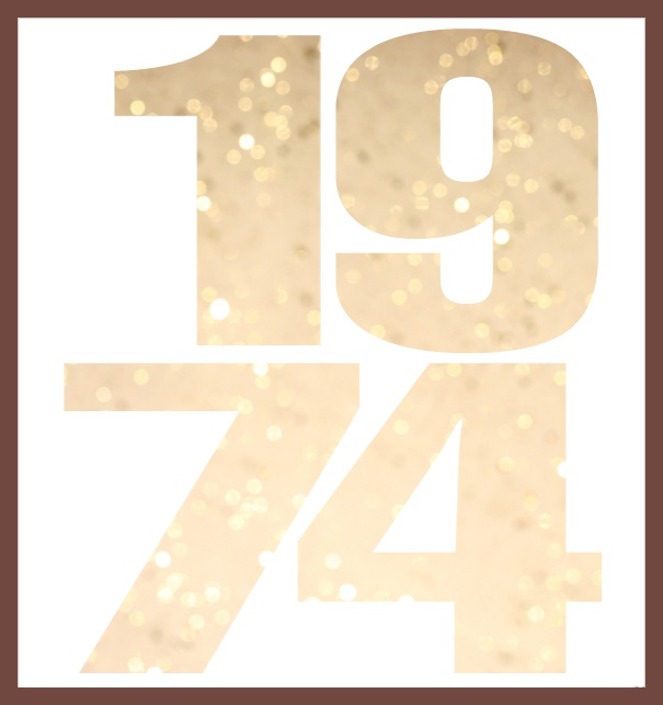 1974 cut out large - Gold - 50th Anniversary Online Invitation card with cut out 1974 for own image Gold.
