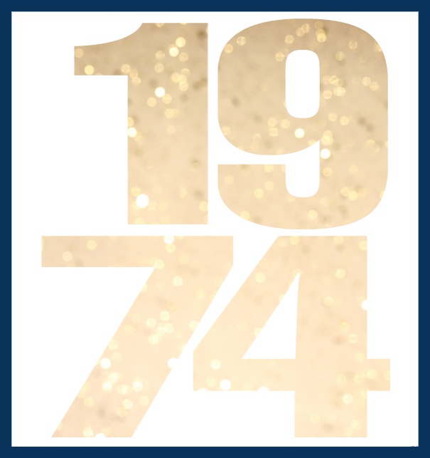 1974 cut out large - Navy - 50th Anniversary Online Invitation card with cut out 1974 for own image Navy.