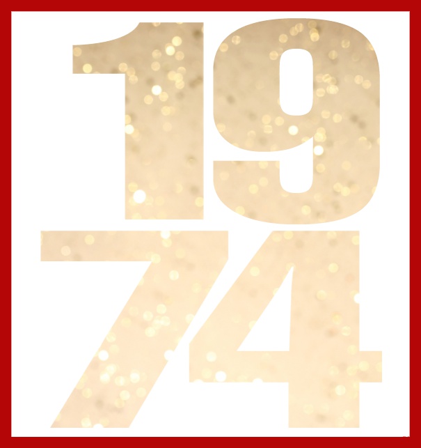 1974 cut out large - Red - 50th Anniversary Online Invitation card with cut out 1974 for own image Red.