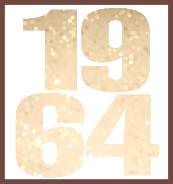 1964 cut out large - Gold - 60th Birthday Online Invitation card with cut out 1964 for own image Gold.