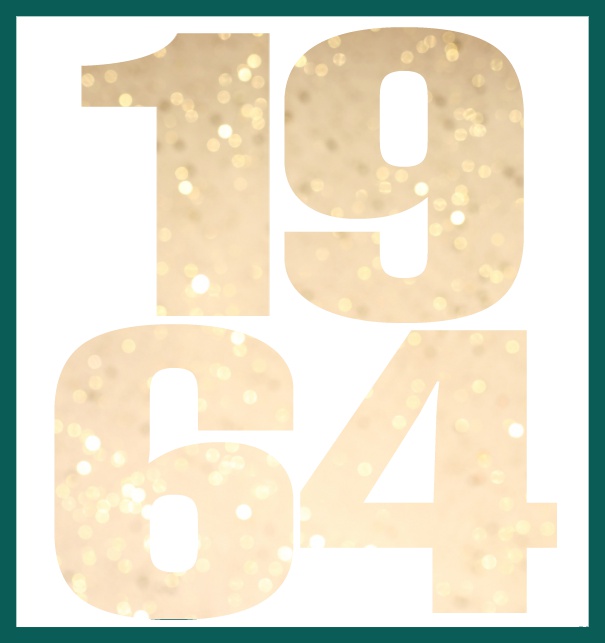 1964 cut out large - Green - 60th Birthday Online Invitation card with cut out 1964 for own image Green.