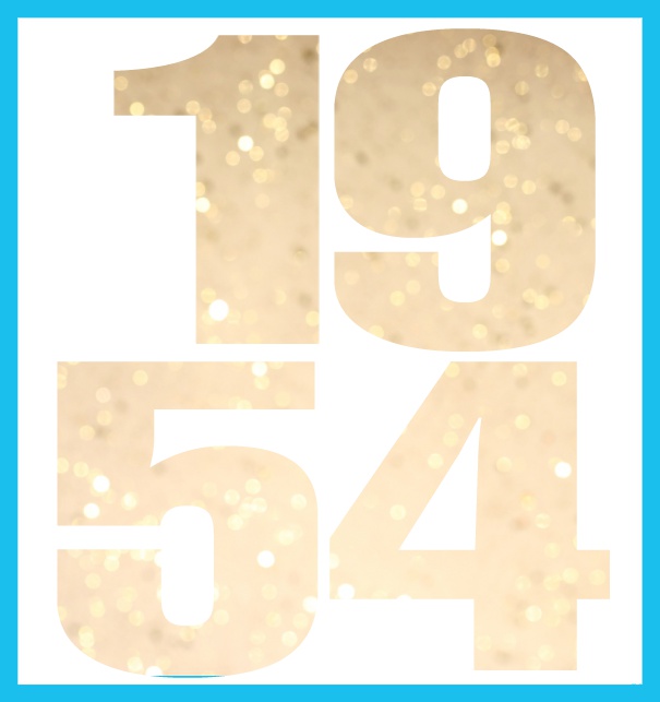 1954 cut out large - Blue - 70th Birthday Online Invitation card with cut out 1954 for own image Blue.