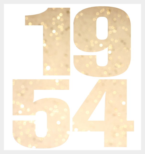 Online Invitation card with cut out 1954 for own image