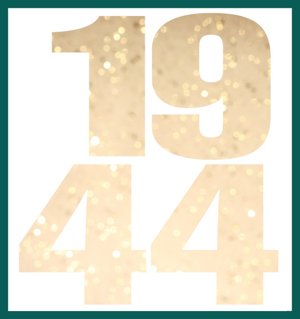 1944 cut out large - Green - 80th Birthday Online Invitation card with cut out 1944 for own image Green.
