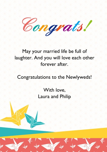 Say congratulations with this colorful Online congrats card.