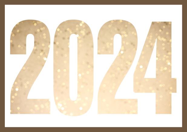 Cant wait for 2024 - Gold - New Years Eve Online Invitation card with cut out 2024 for optional own photo Gold.