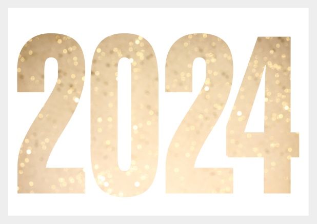 Cant wait for 2024 - Grey - New Years Eve Online Invitation card with cut out 2024 for optional own photo Grey.