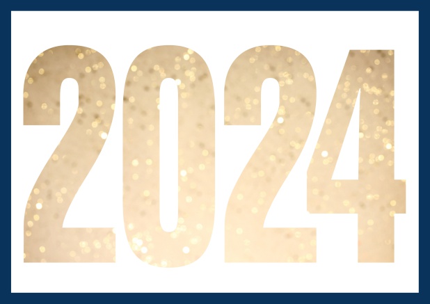 Cant wait for 2024 - Navy - New Years Eve Online Invitation card with cut out 2024 for optional own photo Navy.