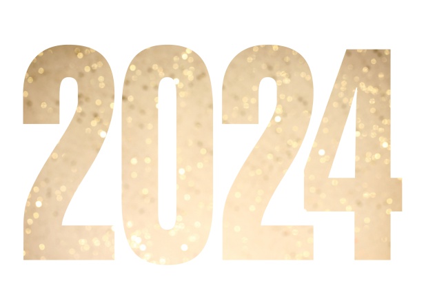 Cant wait for 2024 - White - New Years Eve Online Invitation card with cut out 2024 for optional own photo White.