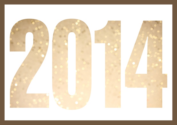 founded 2014 - Gold - 10th Anniversary Online Invitation card with cut out 2014 for optional own photo Gold.