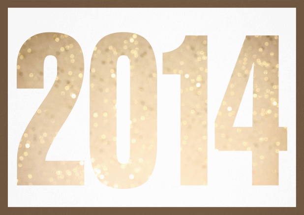 founded 2014 - Gold - 10th Anniversary Invitation card with cut out 2014 for optional own photo Gold.