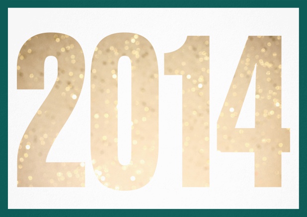 founded 2014 - Green - 10th Anniversary Invitation card with cut out 2014 for optional own photo Green.
