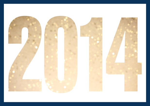 founded 2014 - Navy - 10th Anniversary Online Invitation card with cut out 2014 for optional own photo Navy.